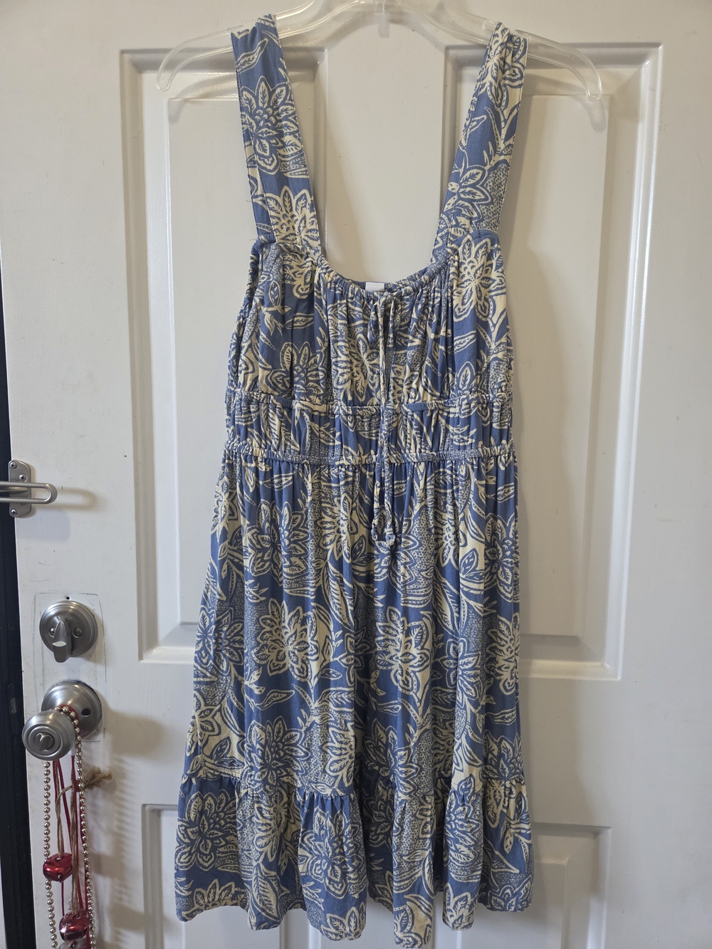 Women's Roxy 🏝 Blue Floral Tiered Sundress